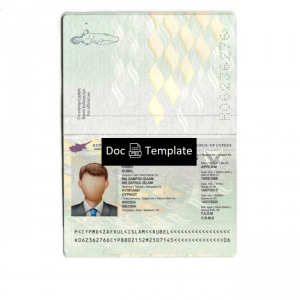 Cyprus Passport Template