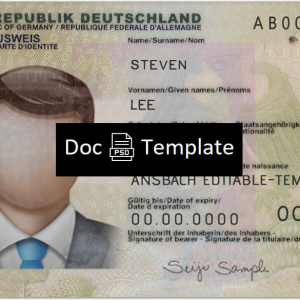 Germany ID Card Template