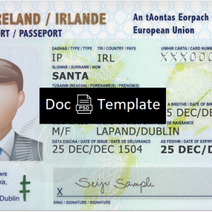 Ireland ID Card Template