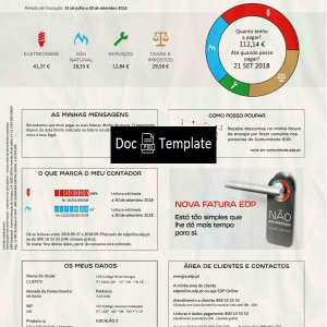 Portugal Utility Bill Template