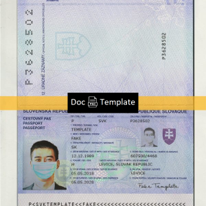 Slovakia Passport Template
